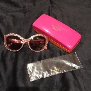 Kate Spade Pink Glitter Sherrie Sunglasses